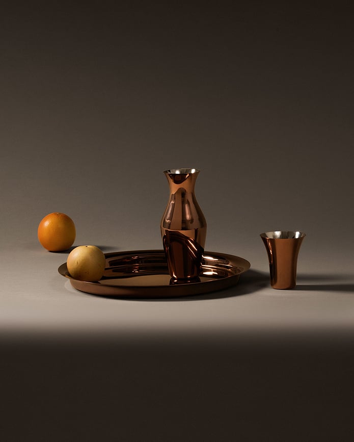 Garrafa de acero inoxidable con revestimiento de cobre Il Tornitore Matto Kuru Kuru