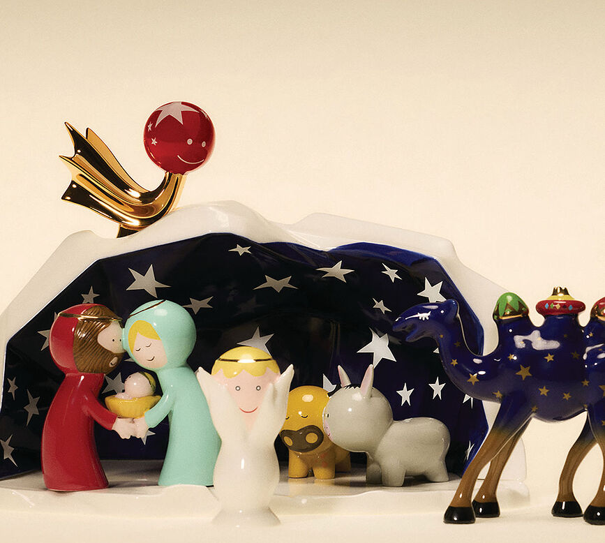 Happy Eternity Baby Crèche de Noël avec figurines, Set 7 pièces