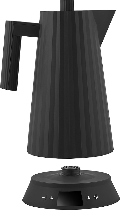 Hervidor eléctrico con control de temperatura Plissé, 1,7 L, negro
