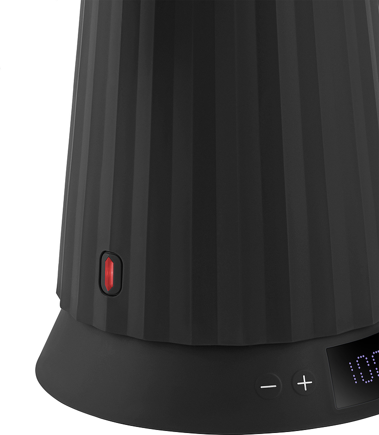 Hervidor eléctrico con control de temperatura Plissé, 1,7 L, negro
