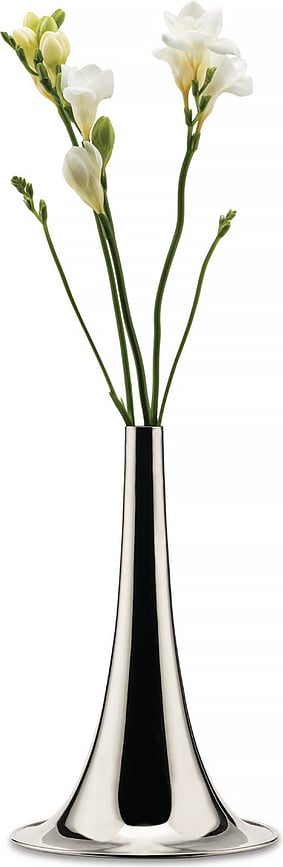 Jarrón de latón plateado Il Tornitore Matto Trumpet, ancho