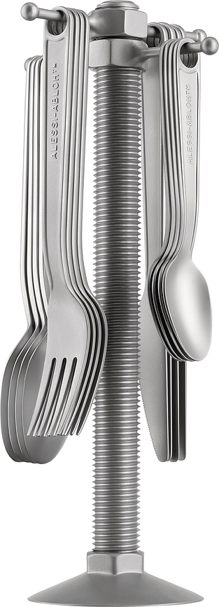 Juego de Cubiertos Alessi con soporte, Set de 17 piezas