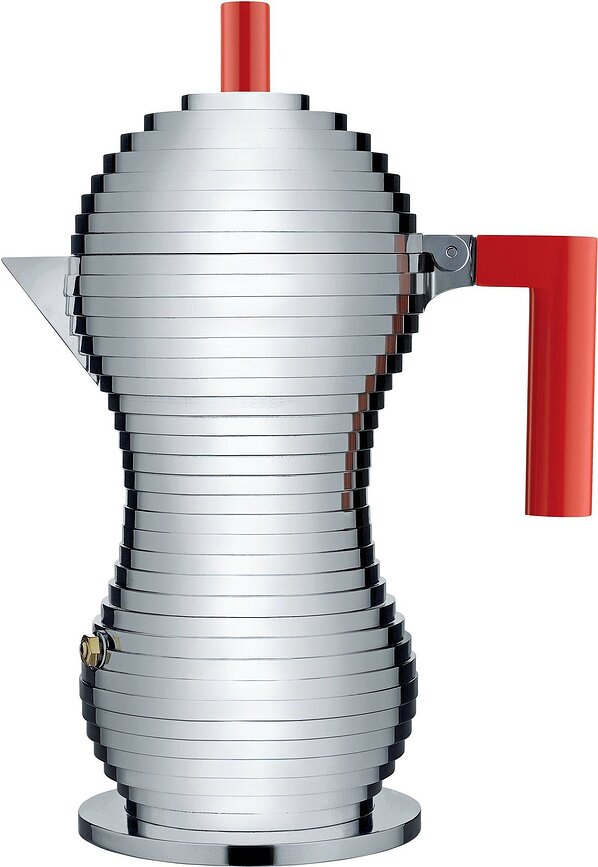 Кавоварка Pulcina з червоною ручкою, для індукції