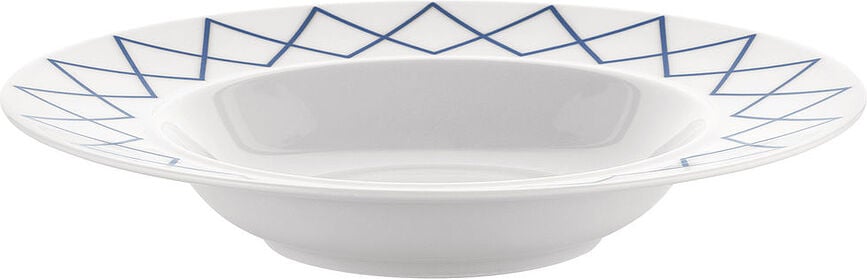 La Bella Tavola Deep Plate 23 cm, with blue pattern
