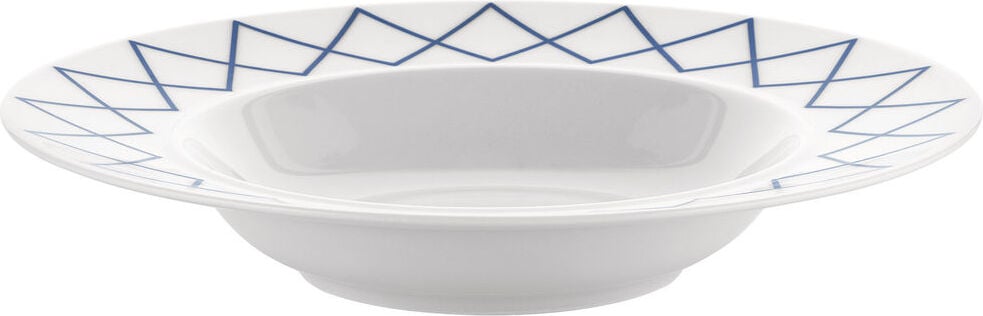 La Bella Tavola Tiefer Teller 23 cm, mit blauem Muster