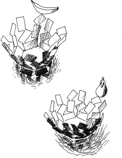 La Stanza dello Scirocco Καλάθι φρούτων, λευκό