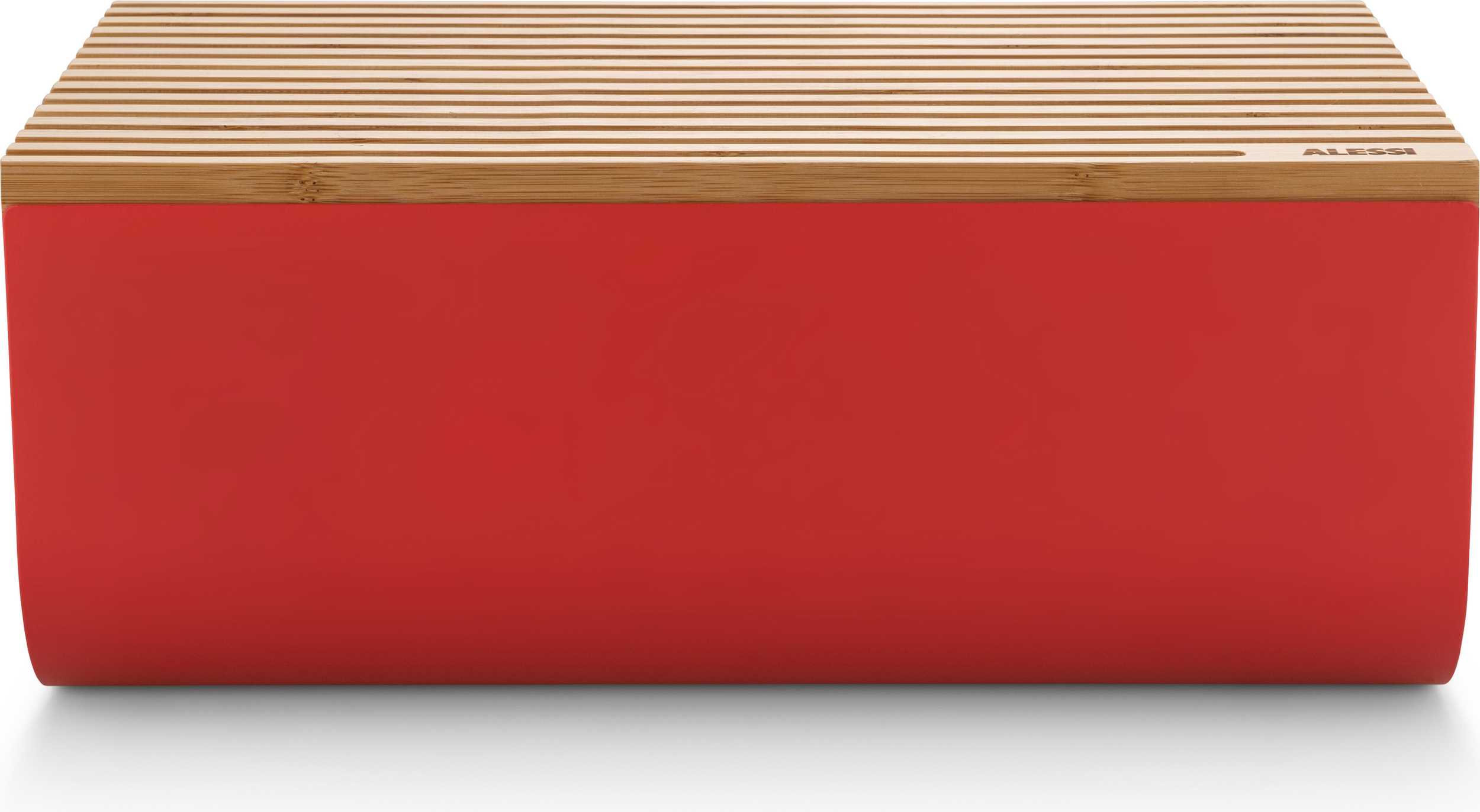 ALESSI Brotkasten Mattina 34x21cm Rot/Bambus rot