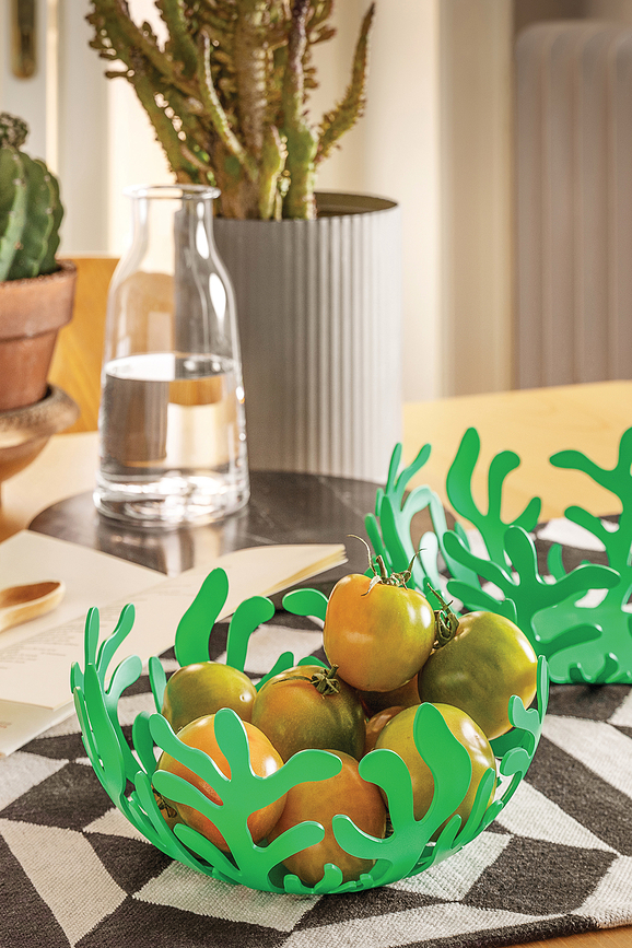 Mediterraneo Corbeille à fruits 21 cm, verte