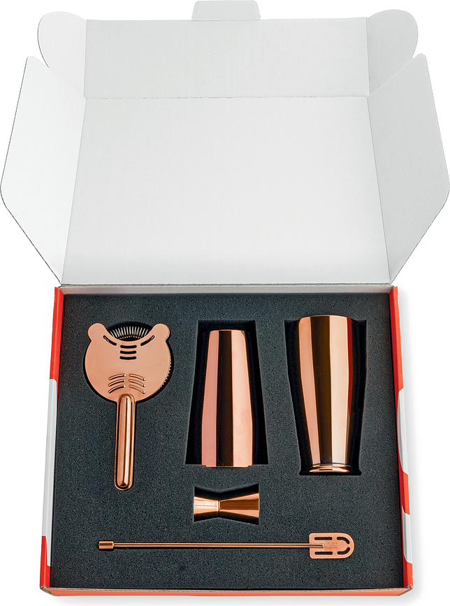 Mixology Lunar Eclipse Barmanski Pribor srebrni Set od 4 dijela