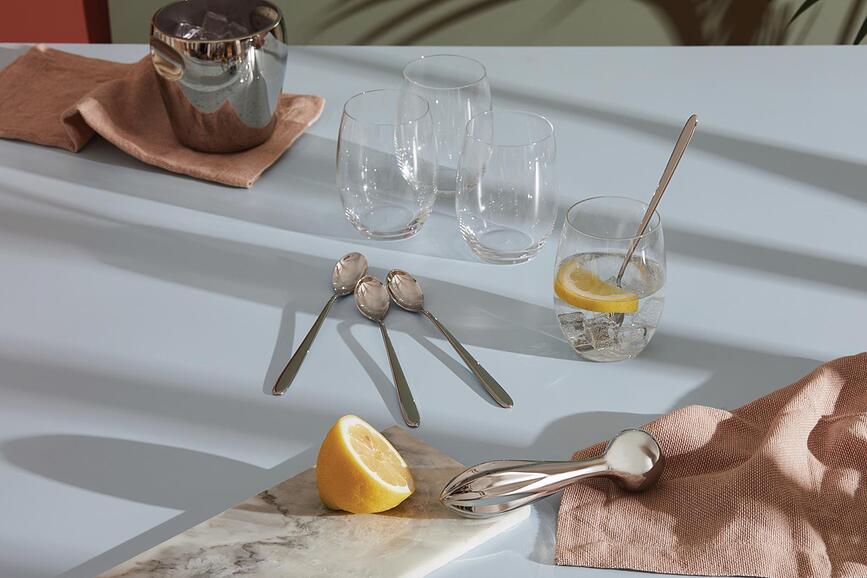 Mixology Verres à Cocktails avec cuillères et presse-agrumes, Set 9 pièces