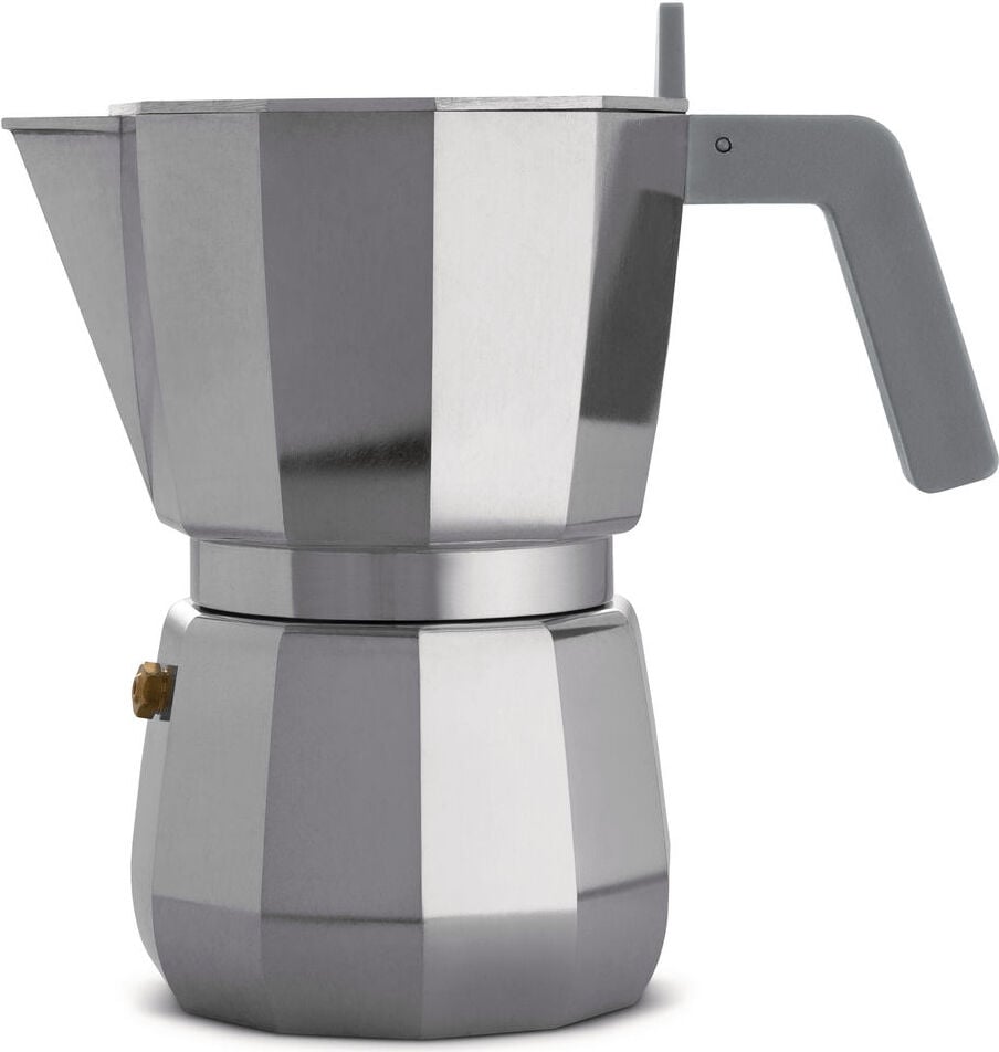 ALESSI Espressomaschine Moka 6 Tassen gris