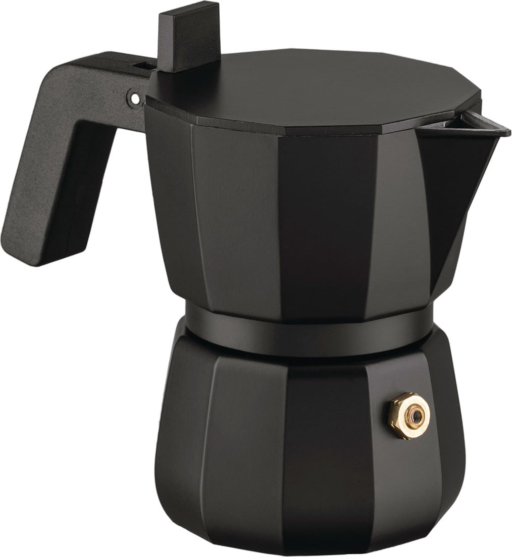 ALESSI Cafetera espresso Moka 1 taza Negra negro