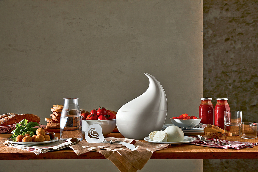 Nunziatella Récipient à Mozzarella pour conservation et service, avec cuillère