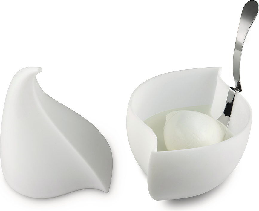 Nunziatella Récipient à Mozzarella pour conservation et service, avec cuillère