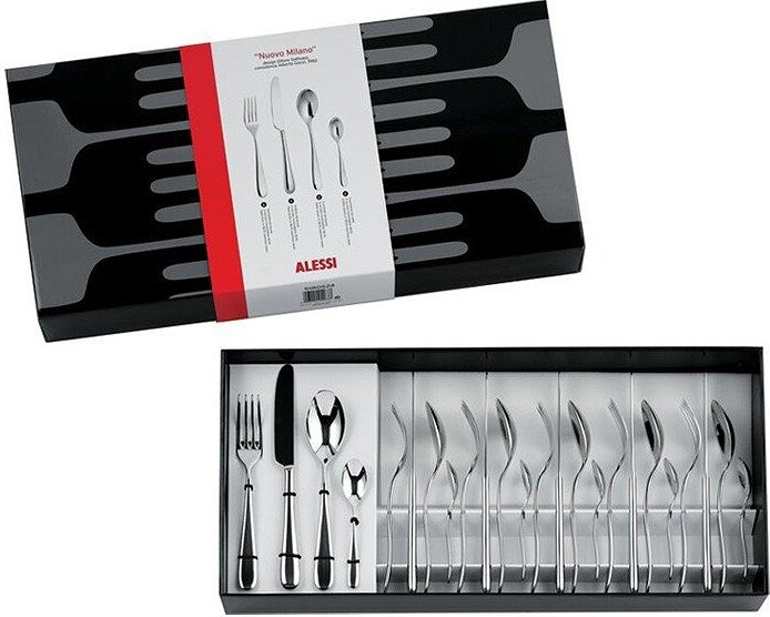 Nuovo Milano Set de Couverts, couteaux monobloc, Service 24 pièces