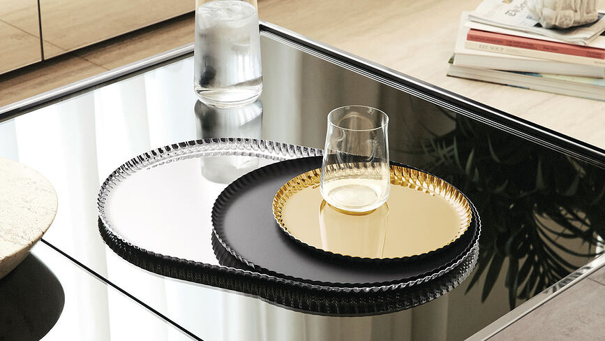 Pleats Pladanj za posluživanje crni