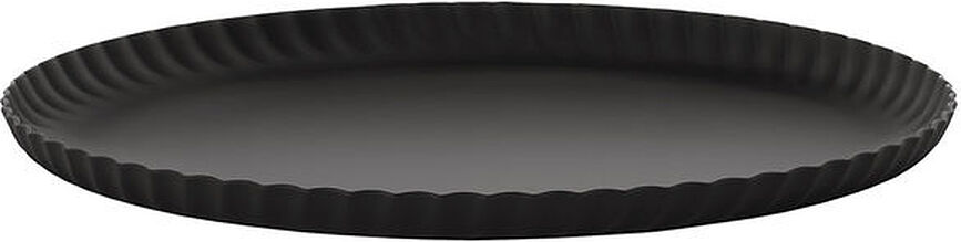Pleats Plateau de Service rond, 23 cm, noir