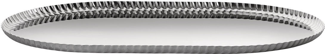 Pleats Serviertablett Edelstahl