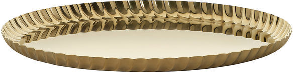 Pleats Serviertablett rund 23 cm, gold