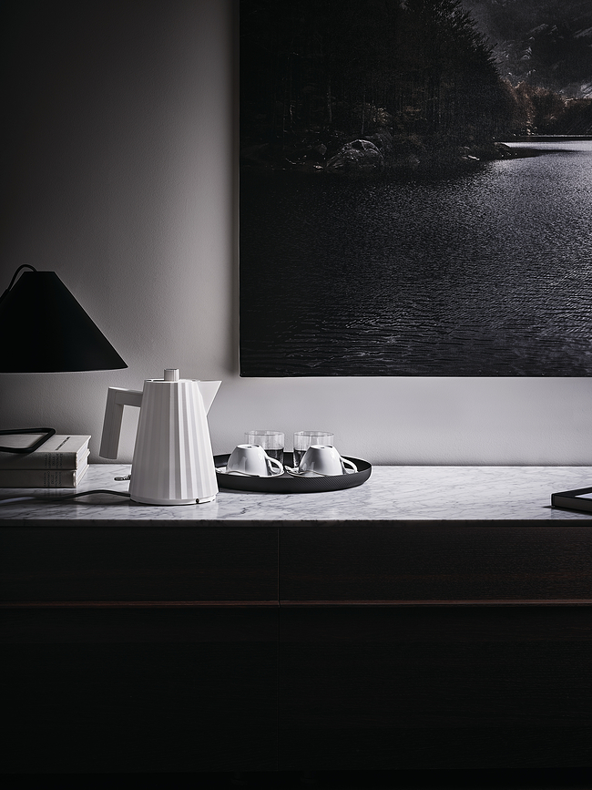 Plissé Bouilloire électrique, 1 L, noire