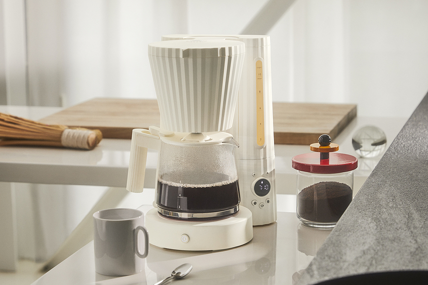 Plissé Machine à Café Filtre 1,5 L, noire