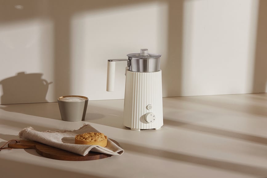 Plissé Mousseur à Lait, blanc