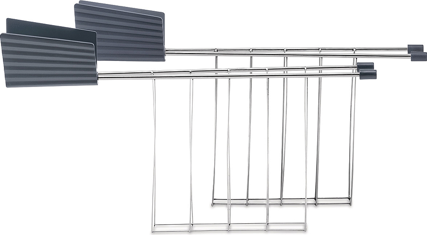 Plissé Pinces à Toaster, grises, Lot de 2