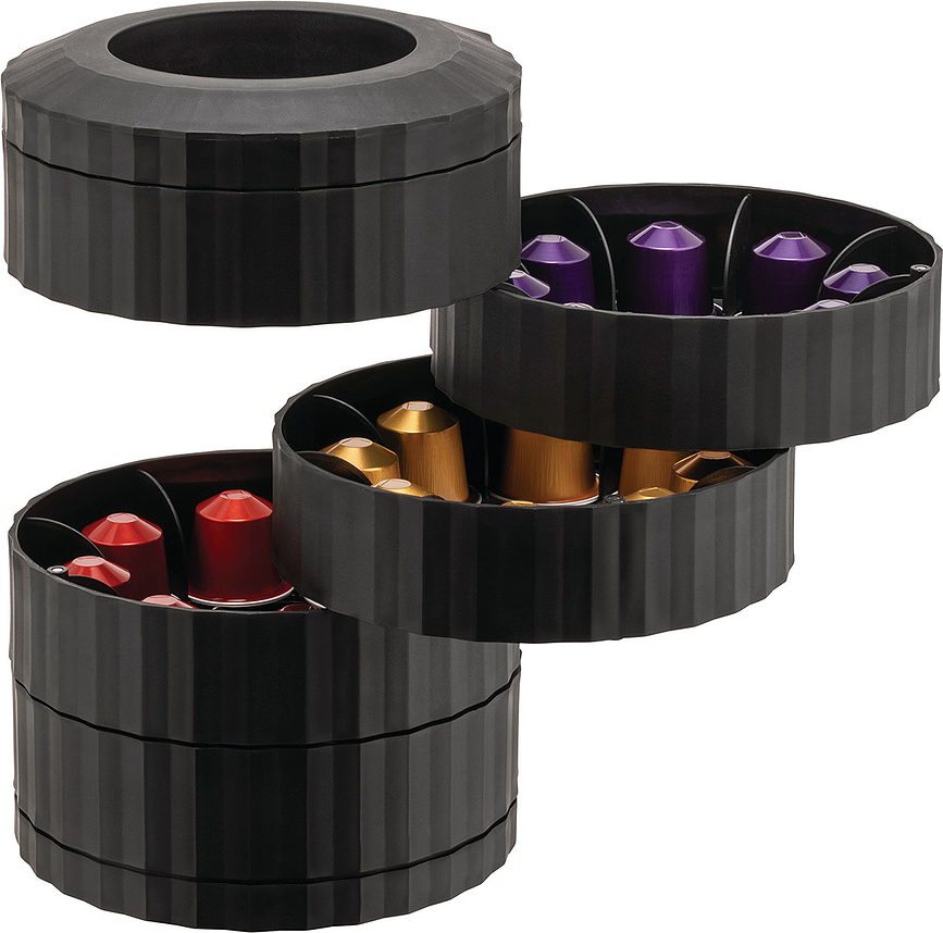 Plissé Posoda za kavne kapsule, bela