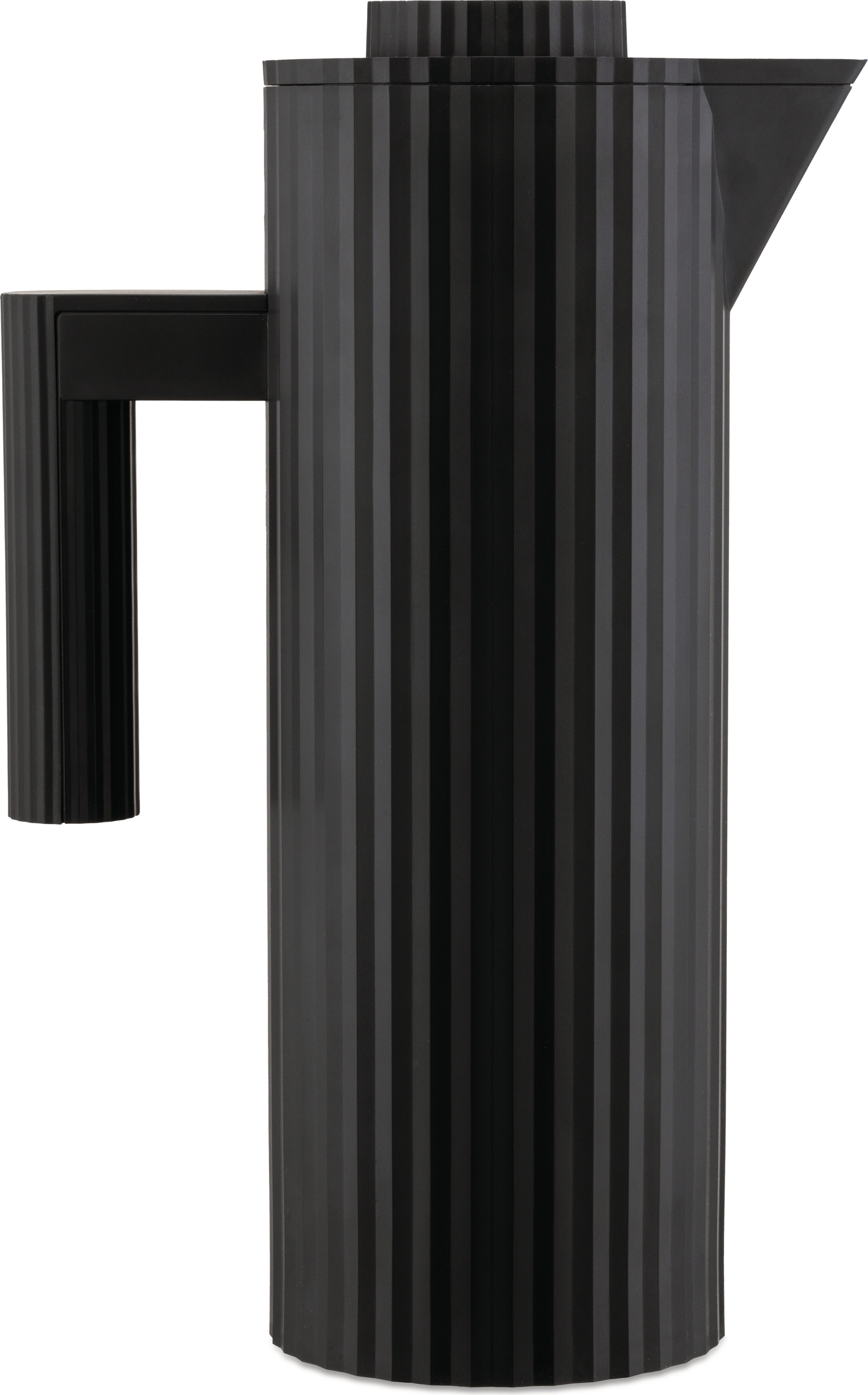 Plissé Thermoskanne 1 l schwarz