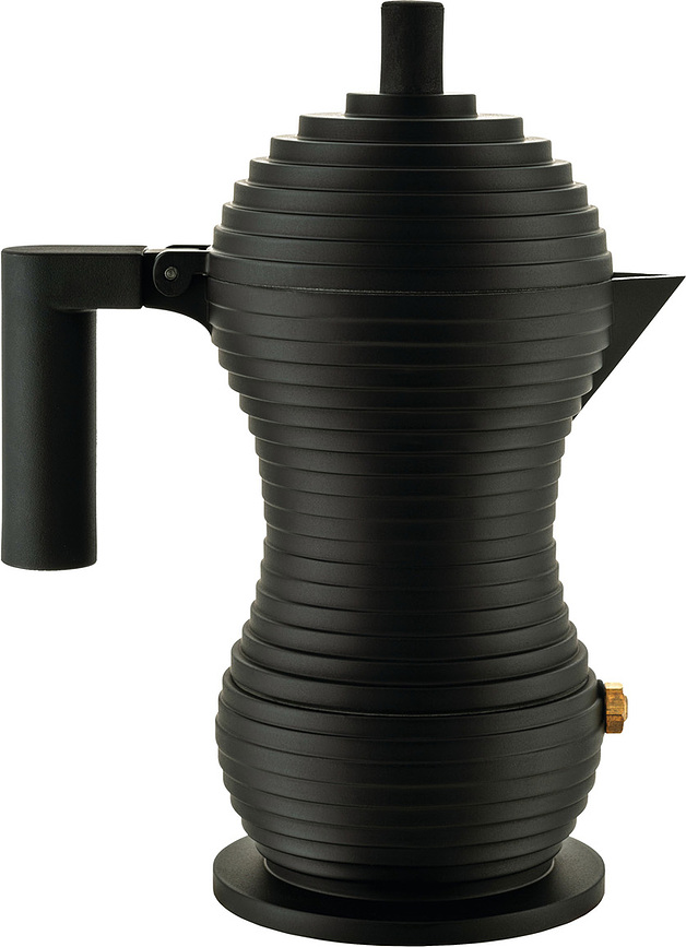 Pulcina Cafetière à Moka 70 ml, noire