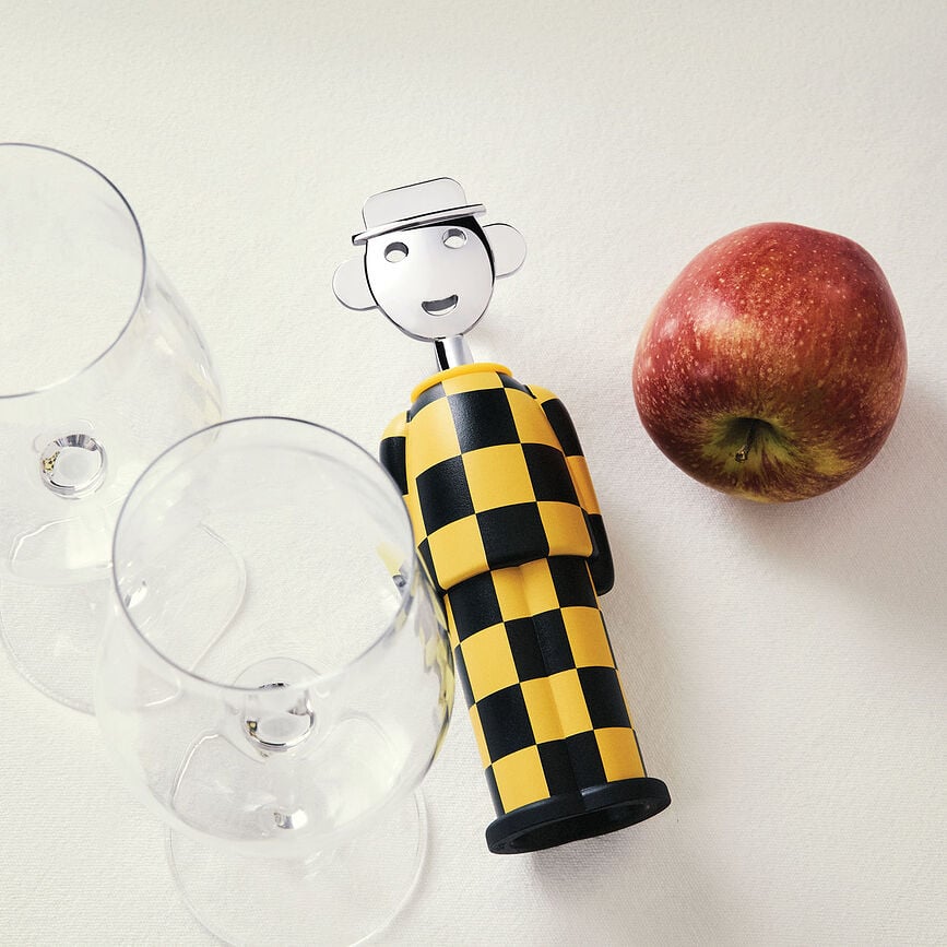 Sacacorchos Alessandro M., amarillo y negro