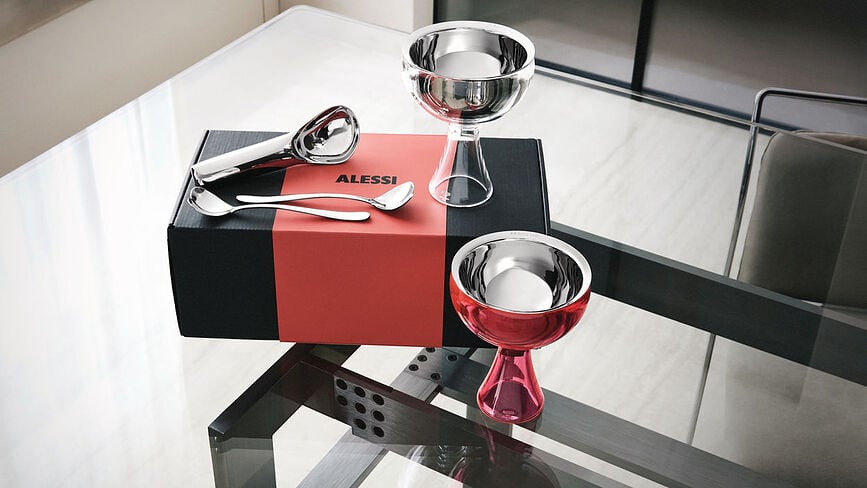 Set de Accesorios para Postres Helados Alessi & Ice Cream, en caja de regalo, Set de 5 piezas