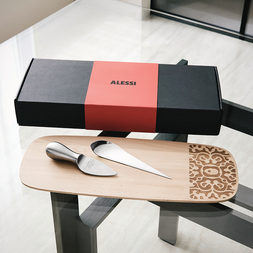 Set para Queso Alessi & Cheese, en caja de regalo, Set de 3 piezas