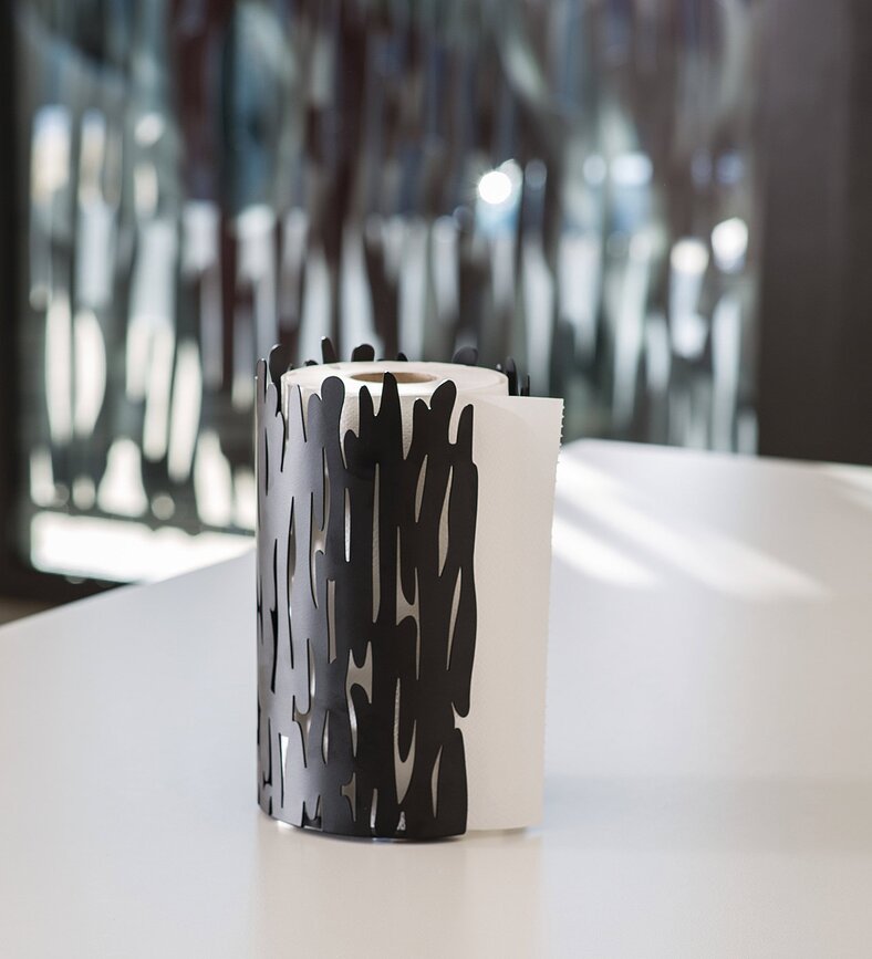 Portarrollos Bark, negro