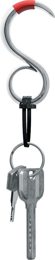 Stay Safe Porte-clés, noir