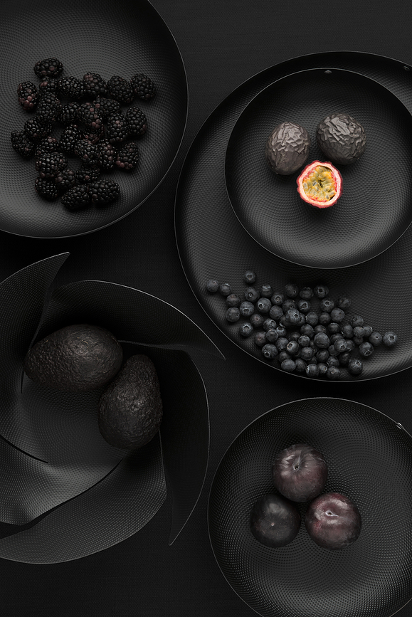 Texture Corbeille à Fruits 29 cm, noire