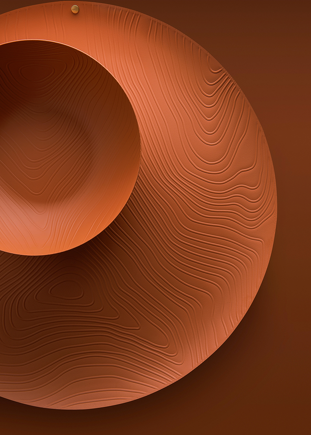 Veneer Skleda, 21 cm, rjava