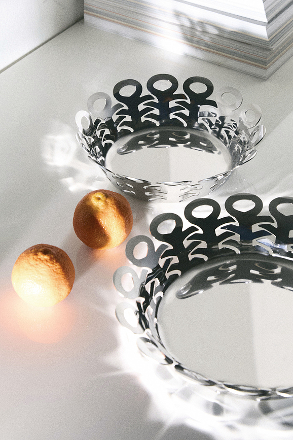 Vimini Skleda, 22 cm, srebrna