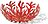 Fruttiera Mediterraneo 21 cm rossa