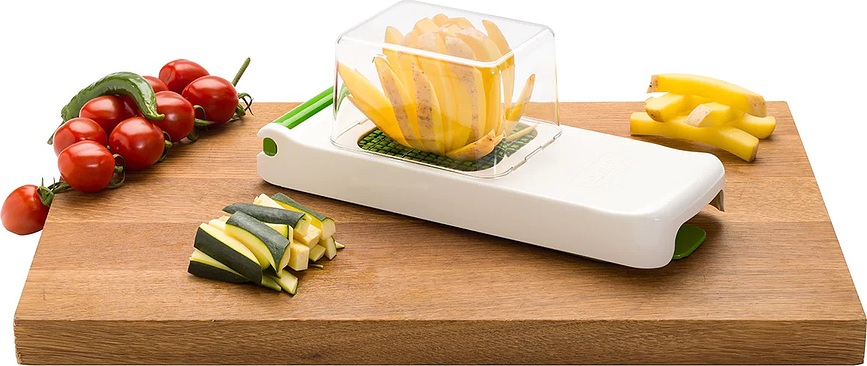 Alligator Coupe-légumes en dés avec grille supplémentaire, blanc, en plastique