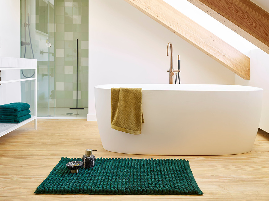 Alfombra de Baño Axel, 70 x 120 cm, rosa empolvado