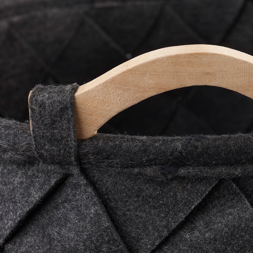 Amy Košara za rublje antracitna