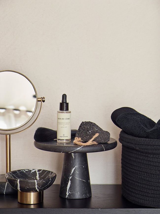 Bandeja decorativa Nero, con base