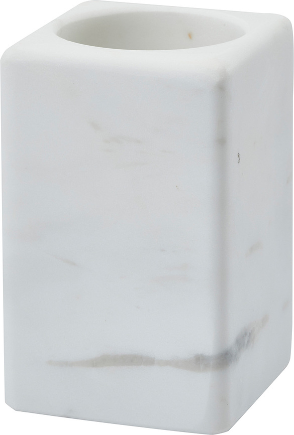 Bicchiere porta spazzolini da denti Hammam bianchi