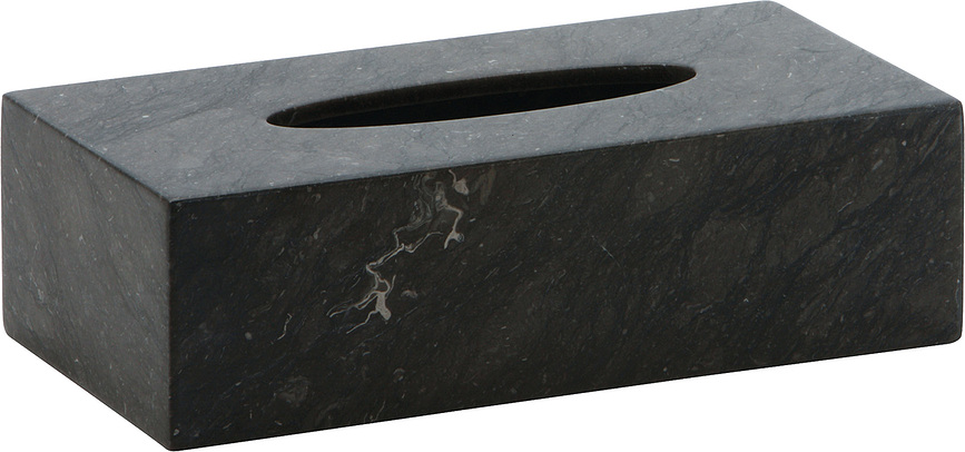 Caja para pañuelos Hammam, gris oscuro