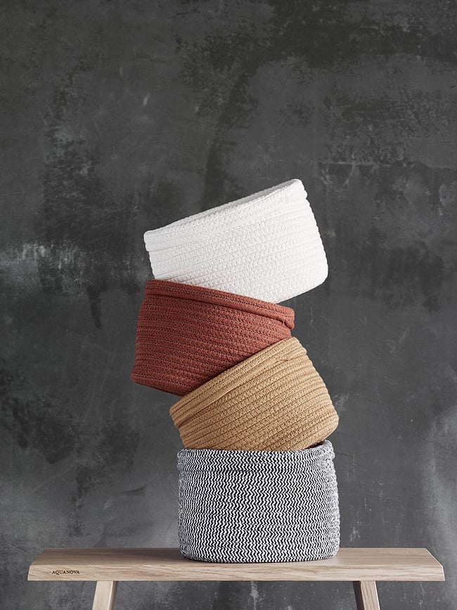 Cesto de almacenaje Rena, tamaño S, negro