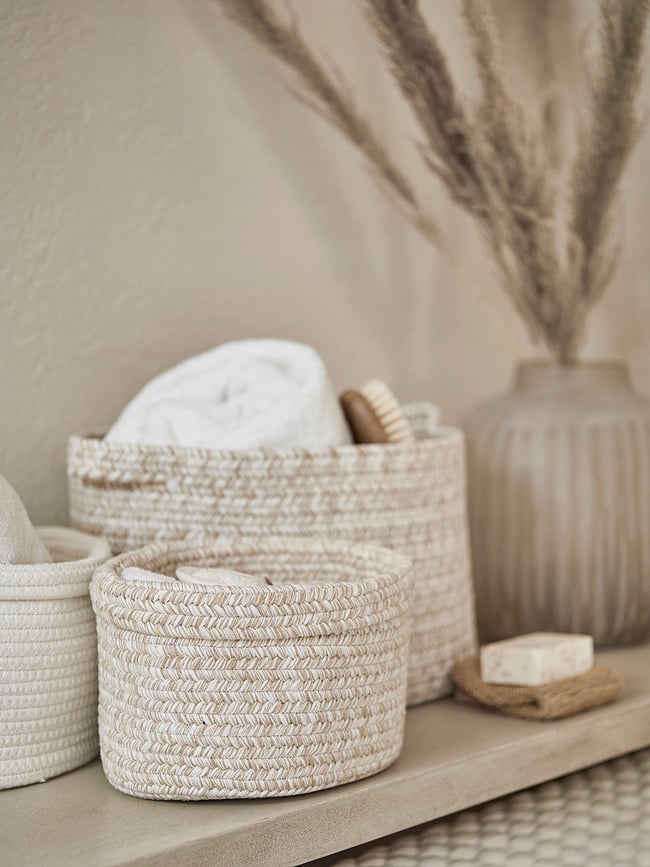 Cesto de almacenaje Rena, tamaño S, negro