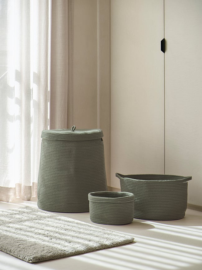 Cesto de almacenaje Rena, tamaño S, negro