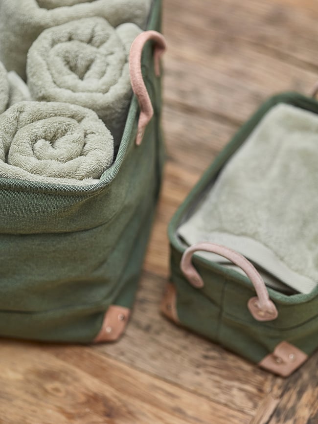 Cesto de almacenamiento Lubin M, gris