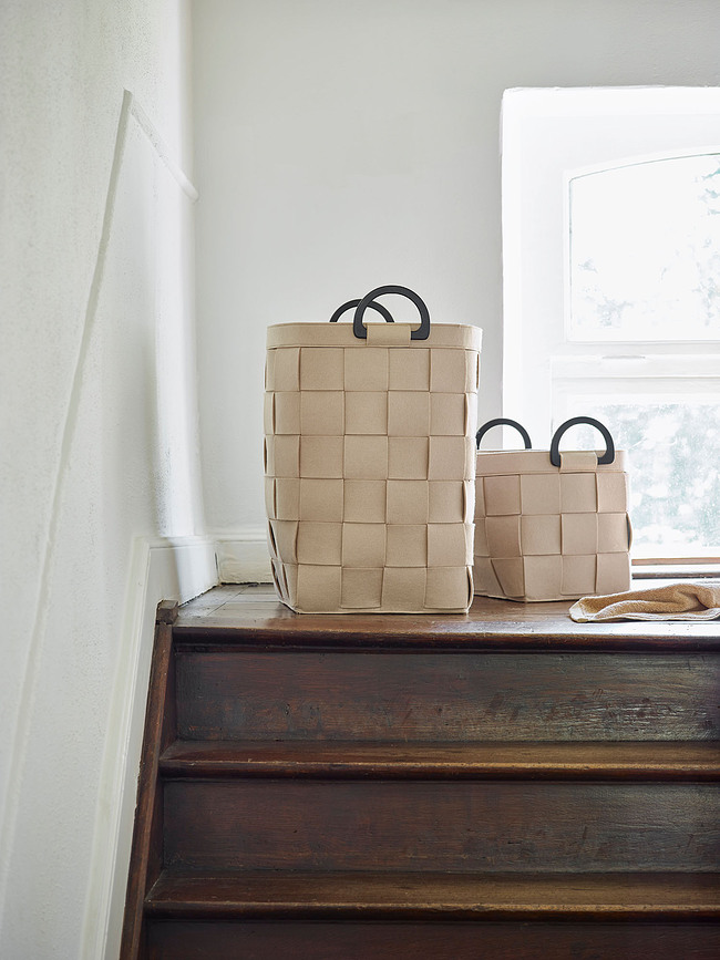 Cesta de almacenamiento Dix, beige